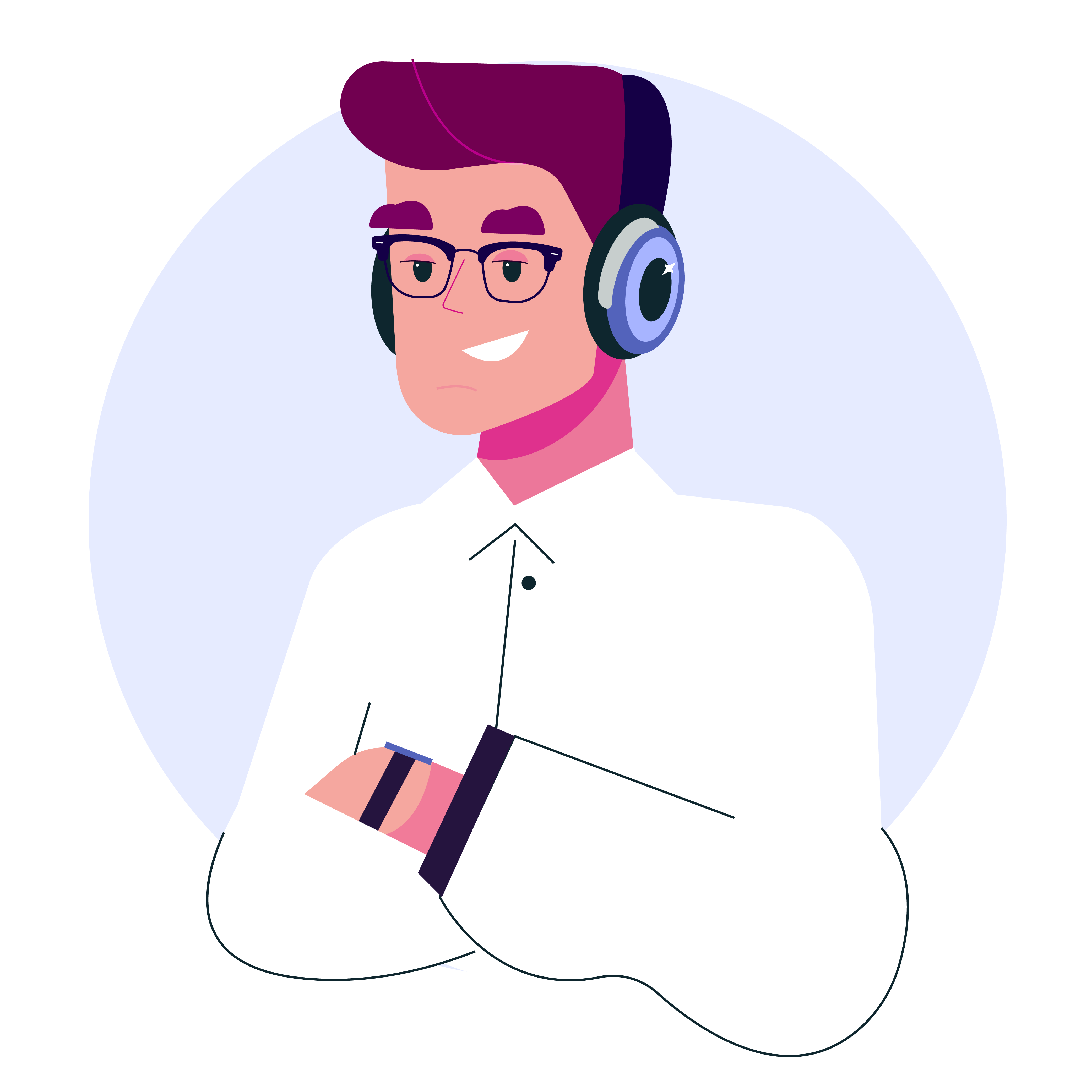 Jimmy mascot wearing headphones